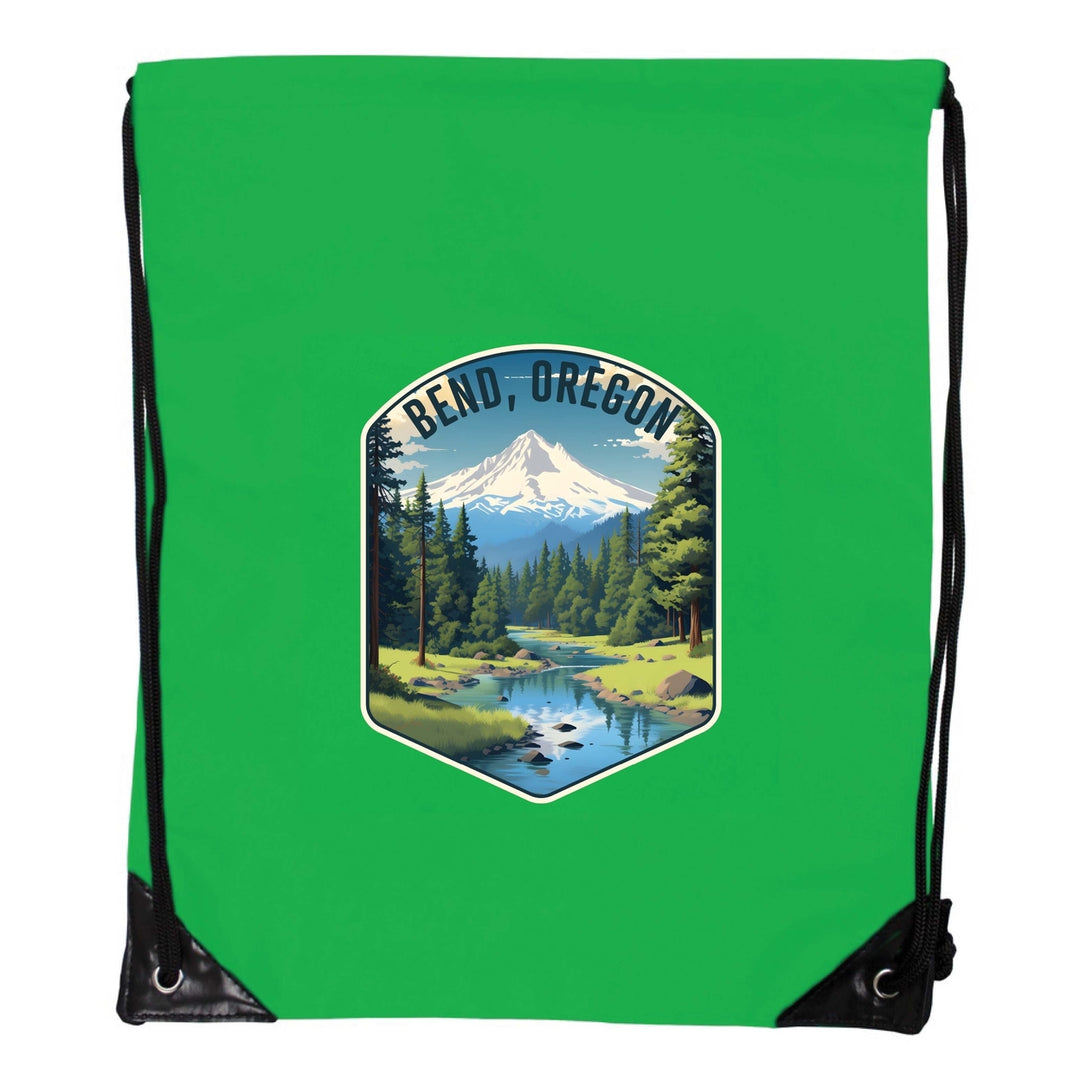 Bend Oregon Design B Souvenir Cinch Bag with Drawstring Backpack Image 4