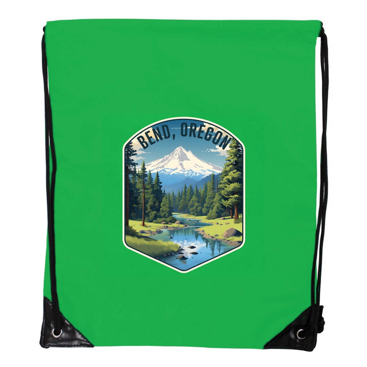 Bend Oregon Design B Souvenir Cinch Bag with Drawstring Backpack Image 4