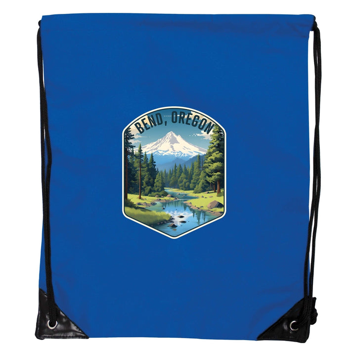 Bend Oregon Design B Souvenir Cinch Bag with Drawstring Backpack Image 6