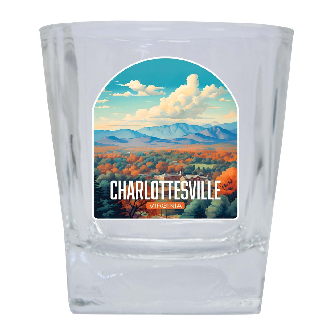 Charlottesville Virginia Design B Souvenir 10 oz Whiskey Glass Rocks Glass Image 1