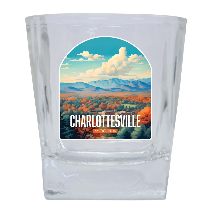 Charlottesville Virginia Design B Souvenir 10 oz Whiskey Glass Rocks Glass Image 1