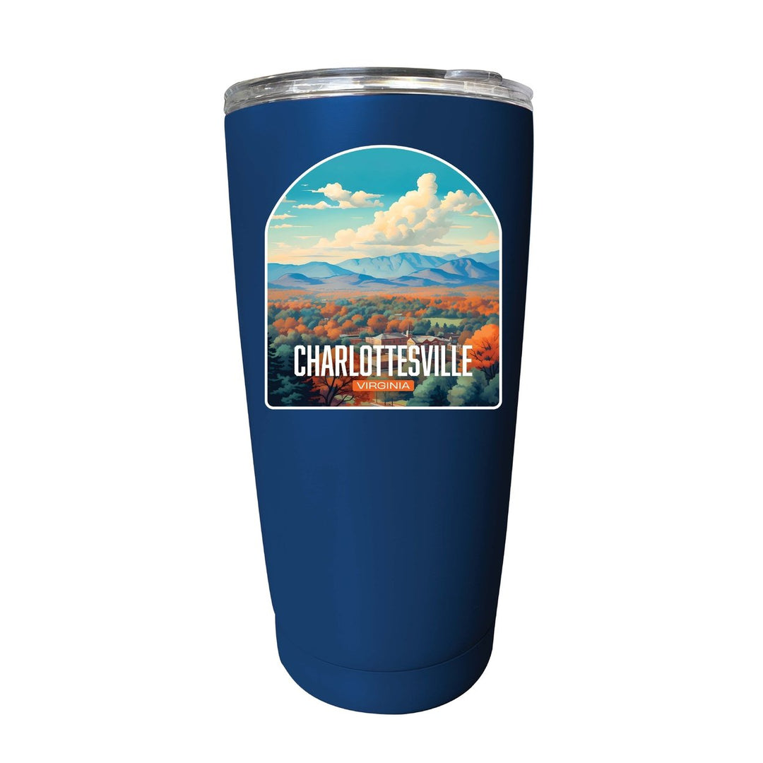 Charlottesville Virginia Design B Souvenir 16 oz Stainless Steel Insulated Tumbler Image 1