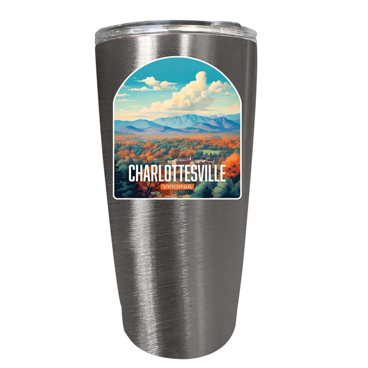 Charlottesville Virginia Design B Souvenir 16 oz Stainless Steel Insulated Tumbler Image 4