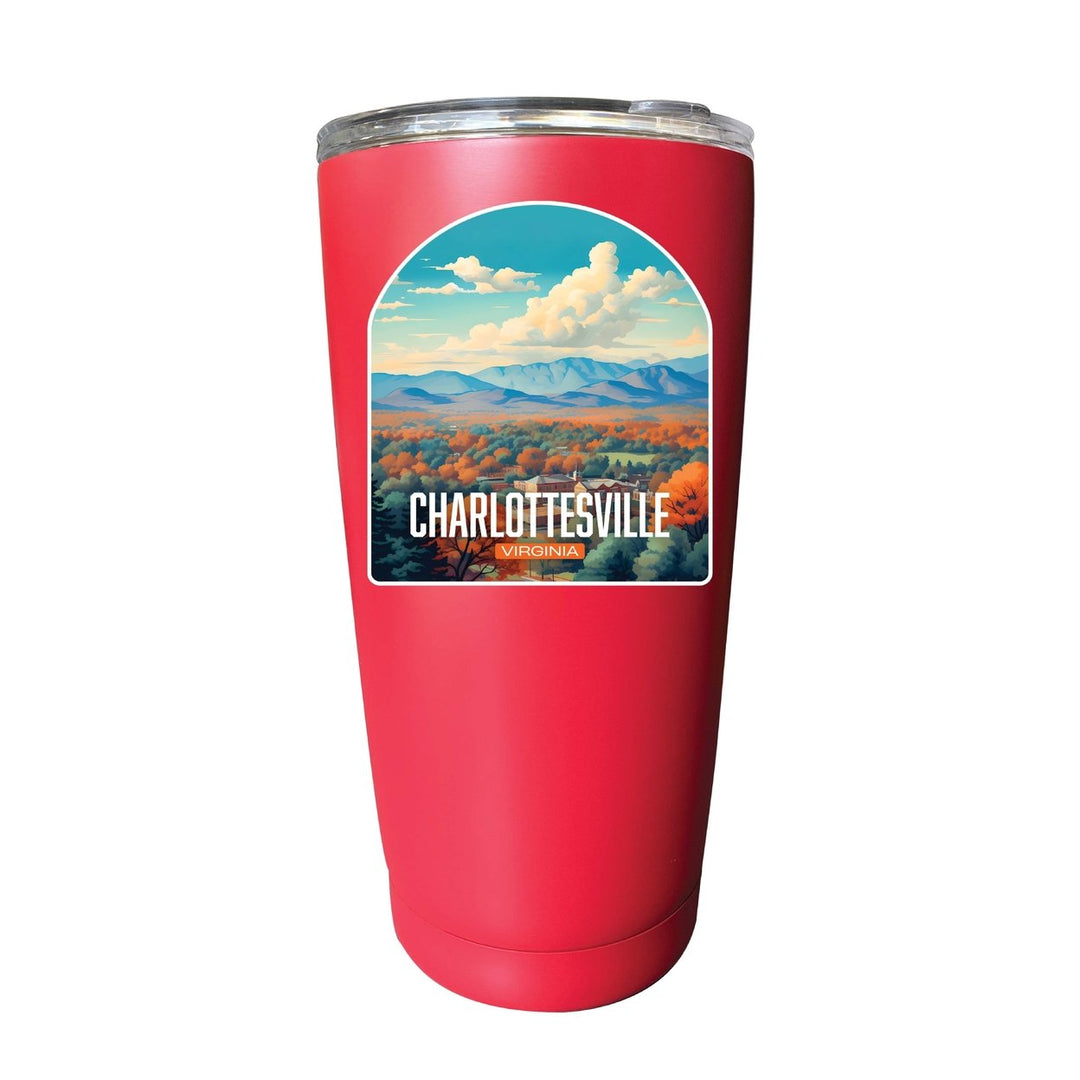 Charlottesville Virginia Design B Souvenir 16 oz Stainless Steel Insulated Tumbler Image 4