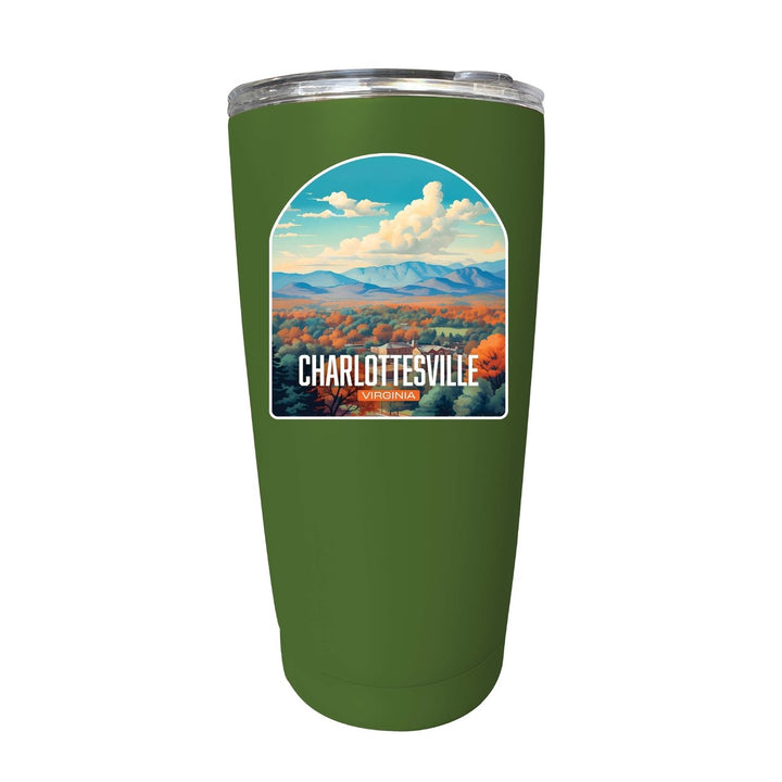 Charlottesville Virginia Design B Souvenir 16 oz Stainless Steel Insulated Tumbler Image 8