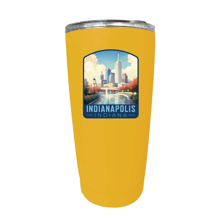 Indianapolis Indiana Design A Souvenir 16 oz Stainless Steel Insulated Tumbler Image 3