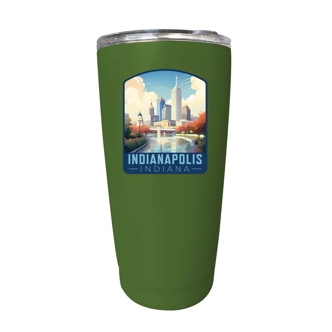 Indianapolis Indiana Design A Souvenir 16 oz Stainless Steel Insulated Tumbler Image 4