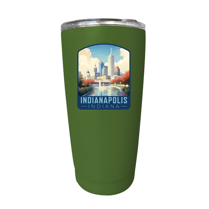 Indianapolis Indiana Design A Souvenir 16 oz Stainless Steel Insulated Tumbler Image 1