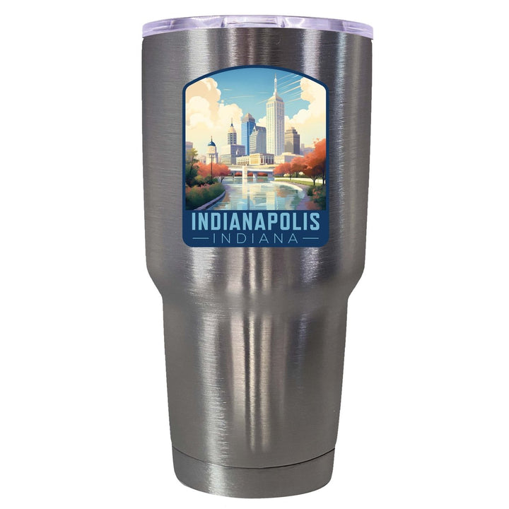 Indianapolis Indiana Design A Souvenir 24 oz Insulated Stainless Steel Tumbler Image 1