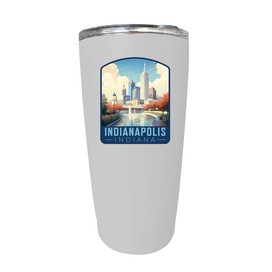 Indianapolis Indiana Design A Souvenir 16 oz Stainless Steel Insulated Tumbler Image 4