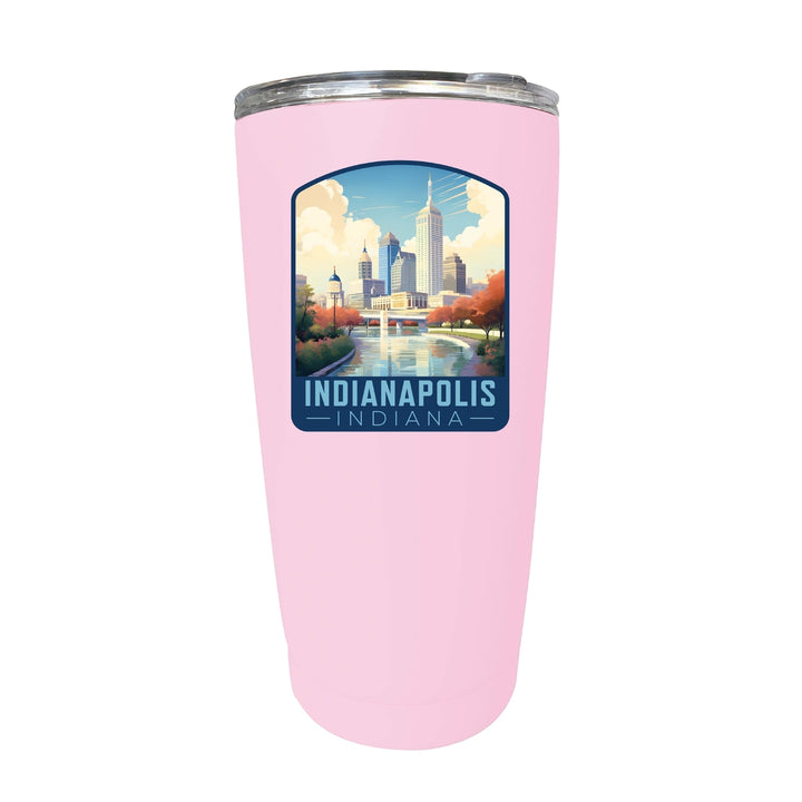 Indianapolis Indiana Design A Souvenir 16 oz Stainless Steel Insulated Tumbler Image 6