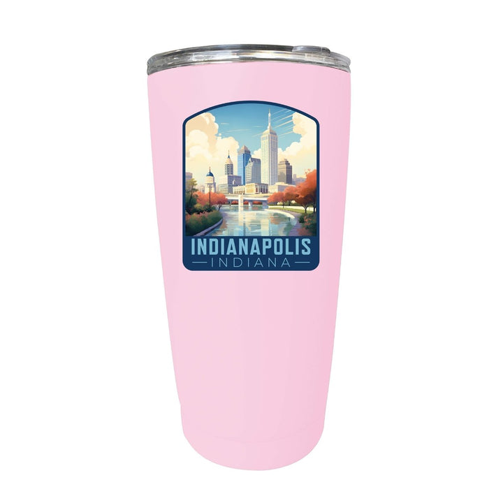 Indianapolis Indiana Design A Souvenir 16 oz Stainless Steel Insulated Tumbler Image 1