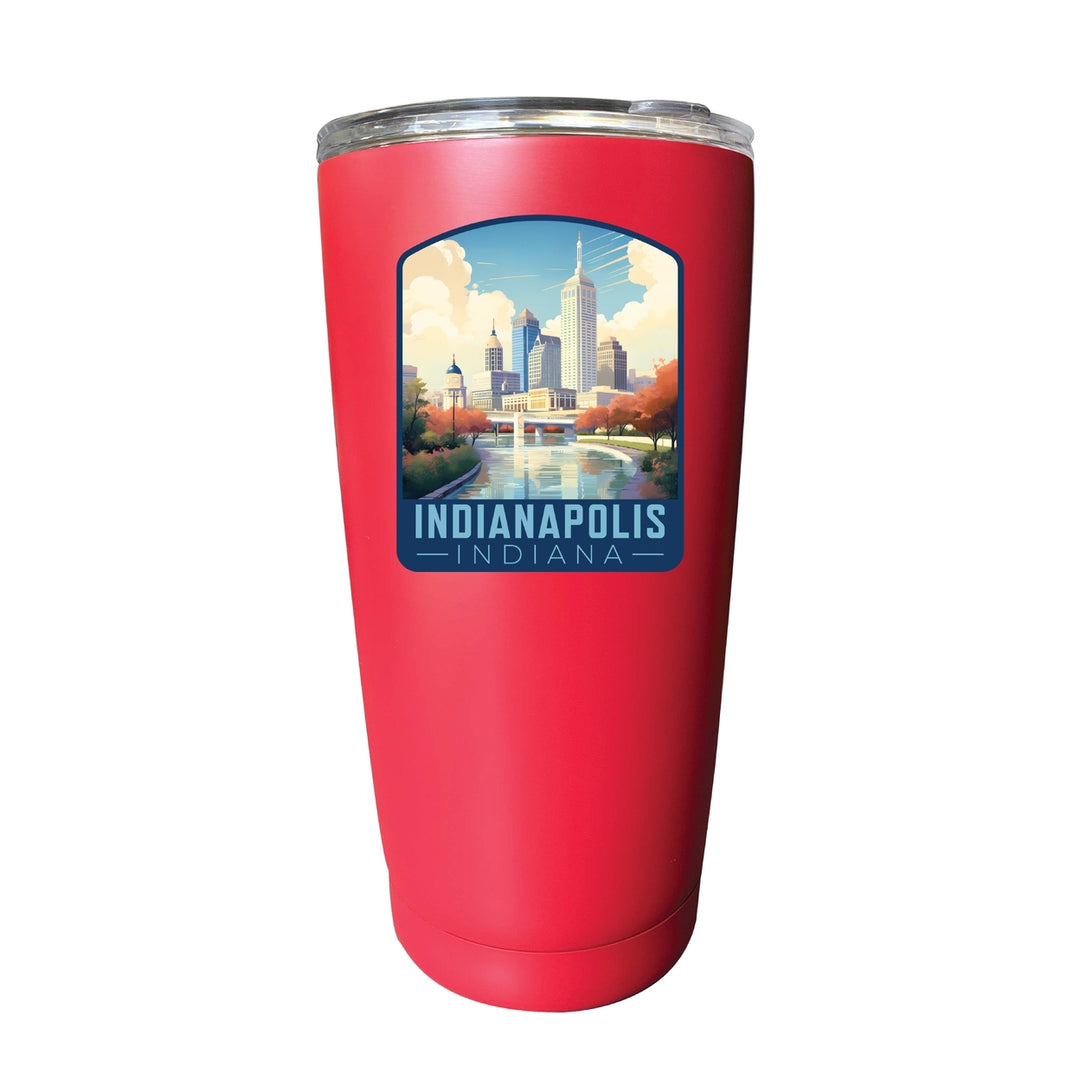 Indianapolis Indiana Design A Souvenir 16 oz Stainless Steel Insulated Tumbler Image 7