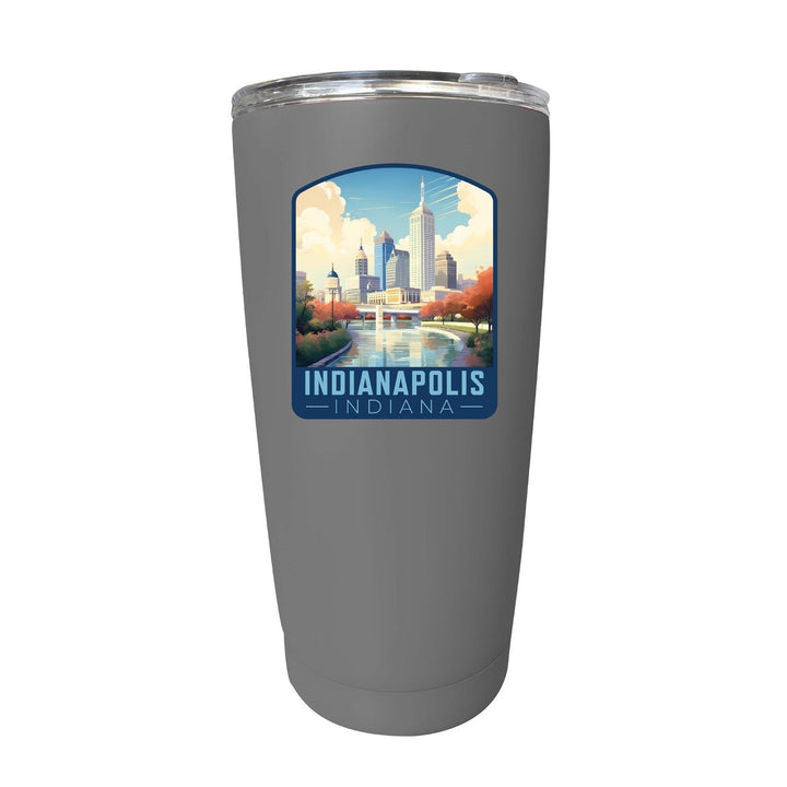 Indianapolis Indiana Design A Souvenir 16 oz Stainless Steel Insulated Tumbler Image 1