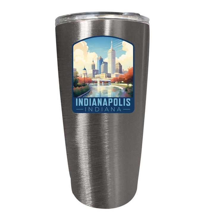 Indianapolis Indiana Design A Souvenir 16 oz Stainless Steel Insulated Tumbler Image 1