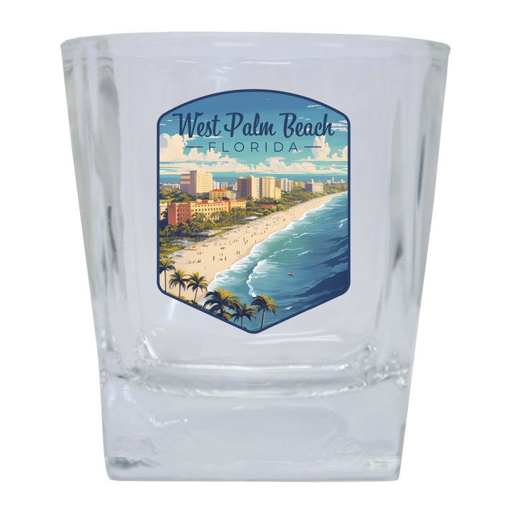 West Palm Beach Florida Design A Souvenir 10 oz Whiskey Glass Rocks Glass Image 1