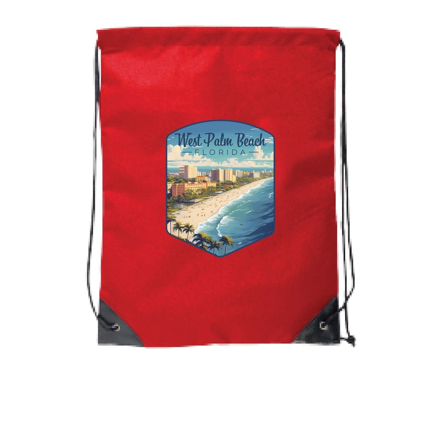 West Palm Beach Florida Design A Souvenir Cinch Bag with Drawstring Backpack Image 1