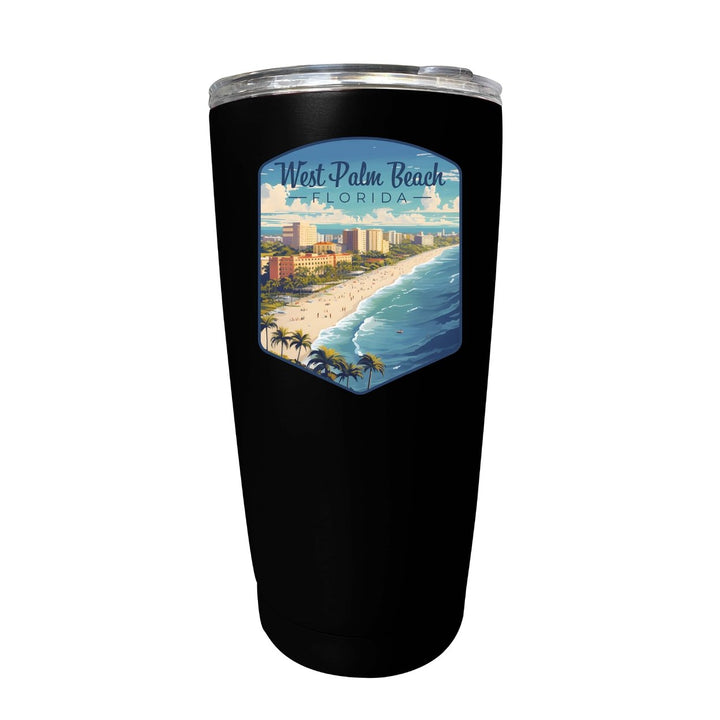 West Palm Beach Florida Design A Souvenir 16 oz Stainless Steel Insulated Tumbler Image 1