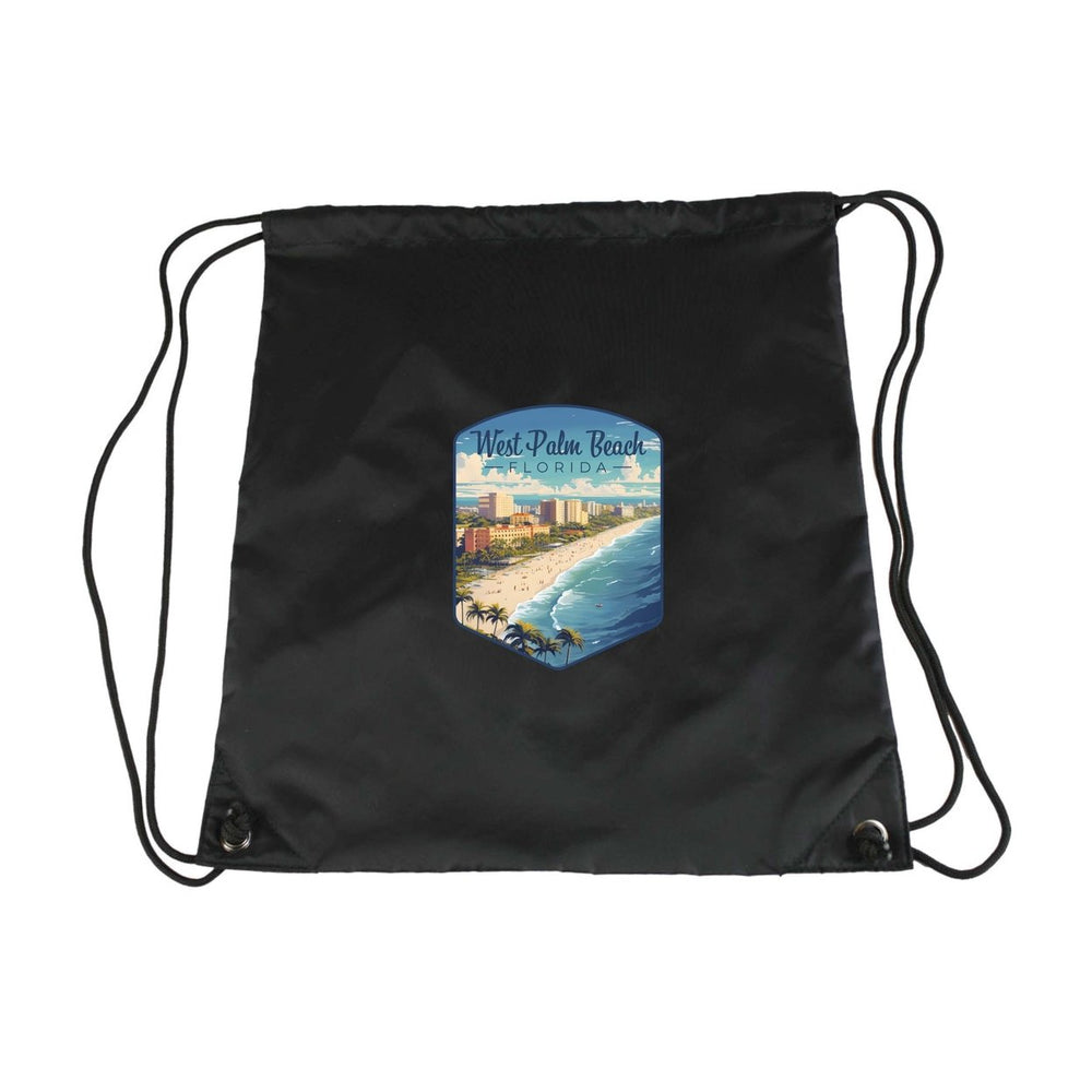 West Palm Beach Florida Design A Souvenir Cinch Bag with Drawstring Backpack Image 2