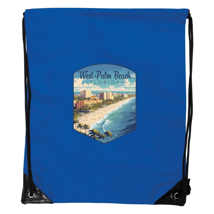 West Palm Beach Florida Design A Souvenir Cinch Bag with Drawstring Backpack Image 1