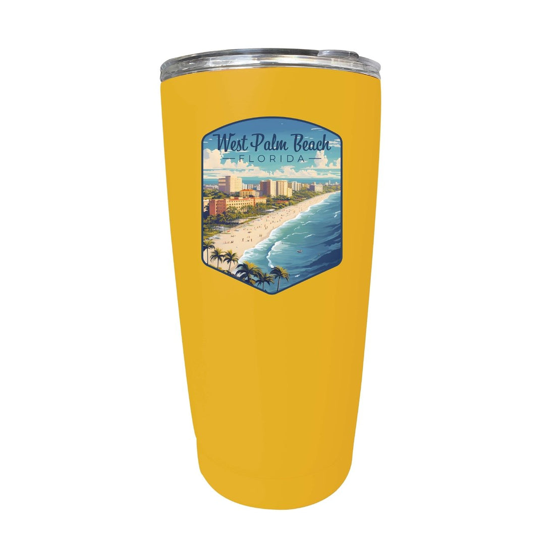 West Palm Beach Florida Design A Souvenir 16 oz Stainless Steel Insulated Tumbler Image 3