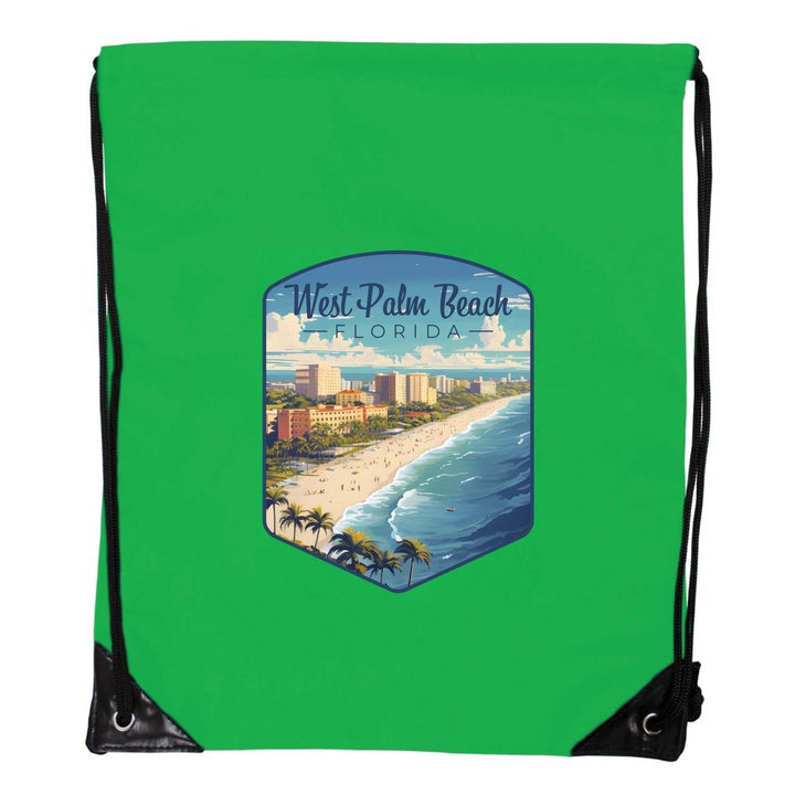 West Palm Beach Florida Design A Souvenir Cinch Bag with Drawstring Backpack Image 1