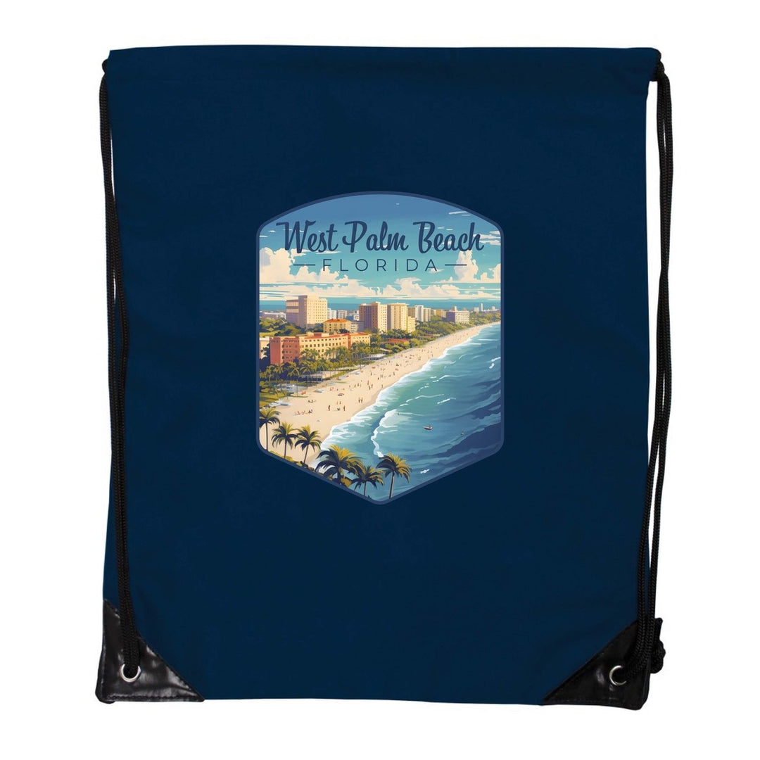 West Palm Beach Florida Design A Souvenir Cinch Bag with Drawstring Backpack Image 1