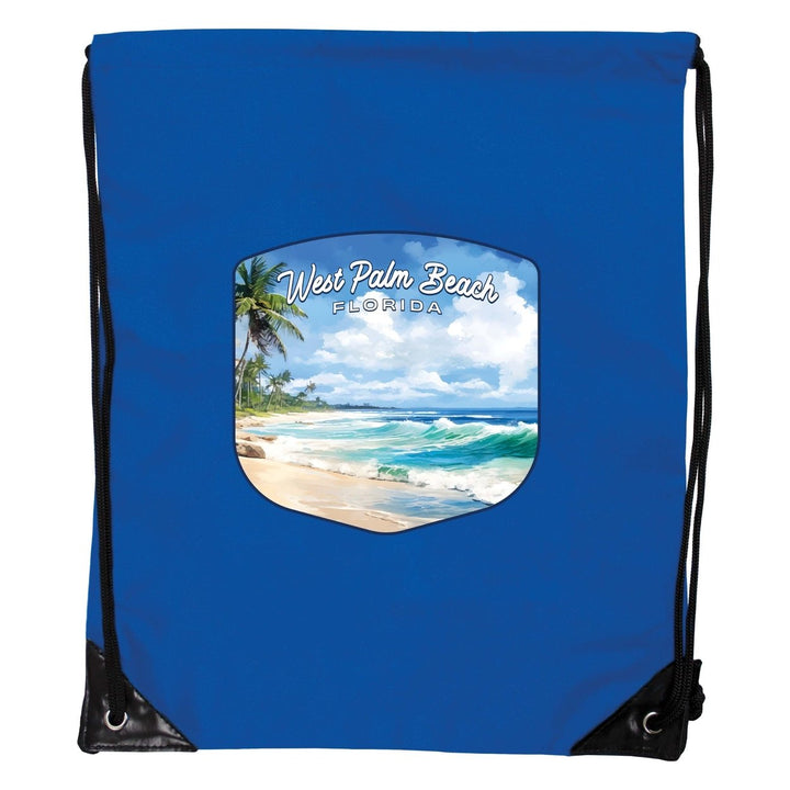 West Palm Beach Florida Design B Souvenir Cinch Bag with Drawstring Backpack Image 1