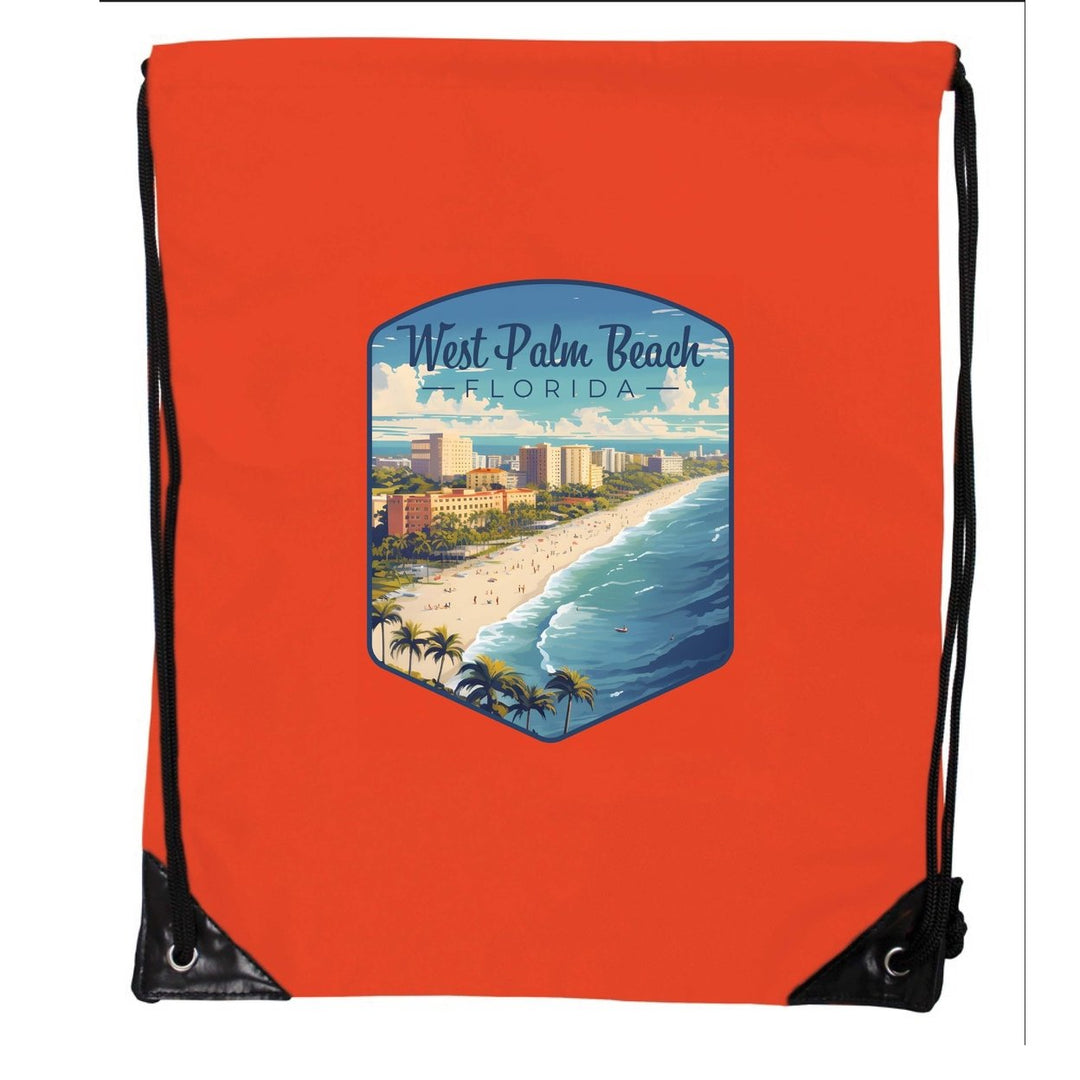 West Palm Beach Florida Design A Souvenir Cinch Bag with Drawstring Backpack Image 1