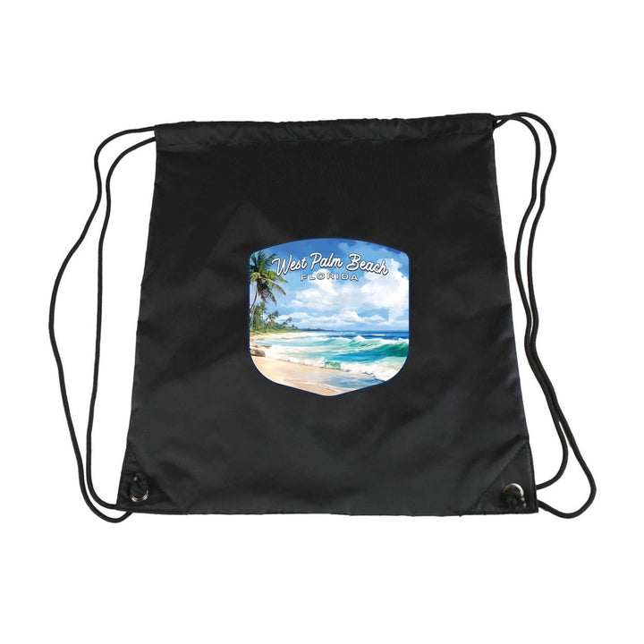 West Palm Beach Florida Design B Souvenir Cinch Bag with Drawstring Backpack Image 3