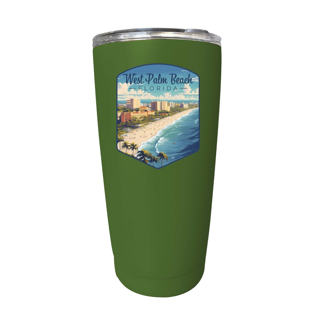 West Palm Beach Florida Design A Souvenir 16 oz Stainless Steel Insulated Tumbler Image 6