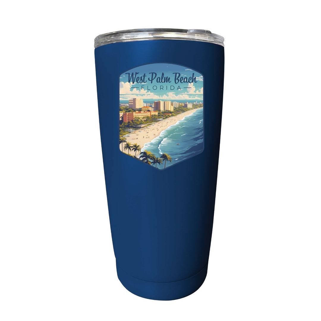 West Palm Beach Florida Design A Souvenir 16 oz Stainless Steel Insulated Tumbler Image 8