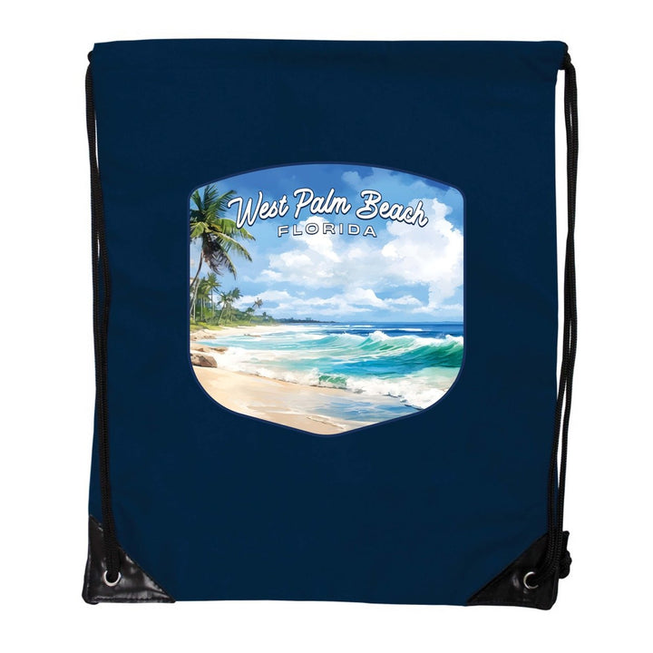 West Palm Beach Florida Design B Souvenir Cinch Bag with Drawstring Backpack Image 6