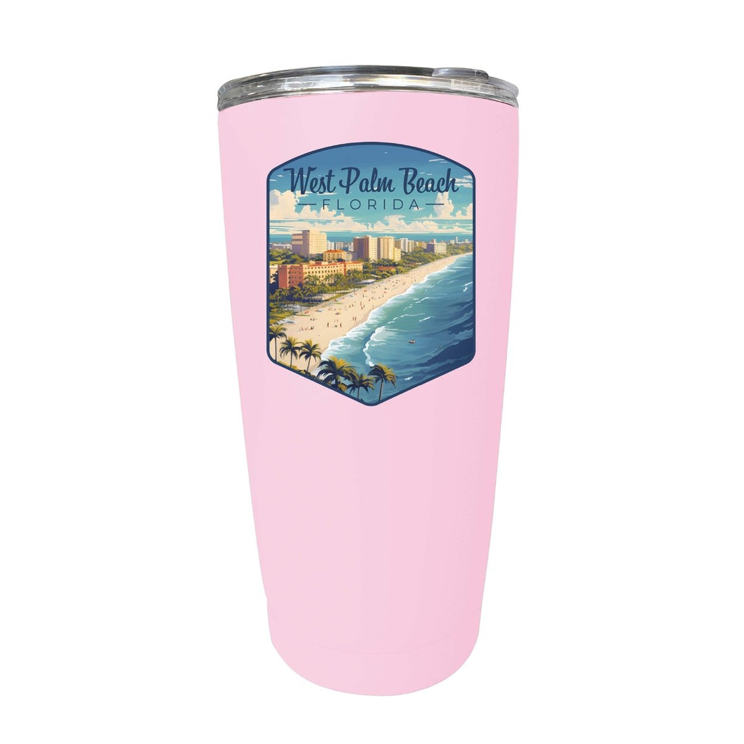 West Palm Beach Florida Design A Souvenir 16 oz Stainless Steel Insulated Tumbler Image 9