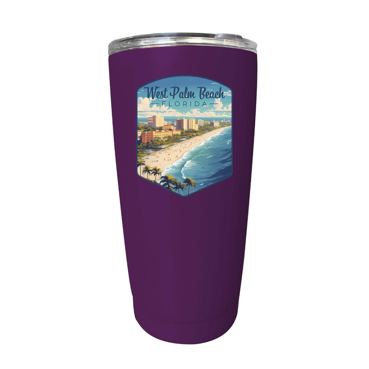 West Palm Beach Florida Design A Souvenir 16 oz Stainless Steel Insulated Tumbler Image 10