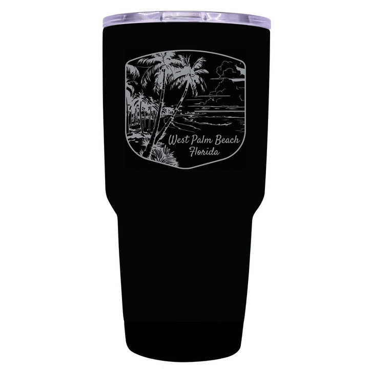 West Palm Beach Souvenir 24 oz Engraved Insulated Stainless Steel Tumbler Image 1