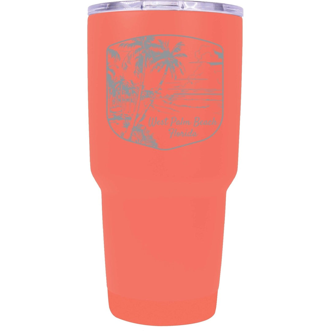 West Palm Beach Souvenir 24 oz Engraved Insulated Stainless Steel Tumbler Image 3