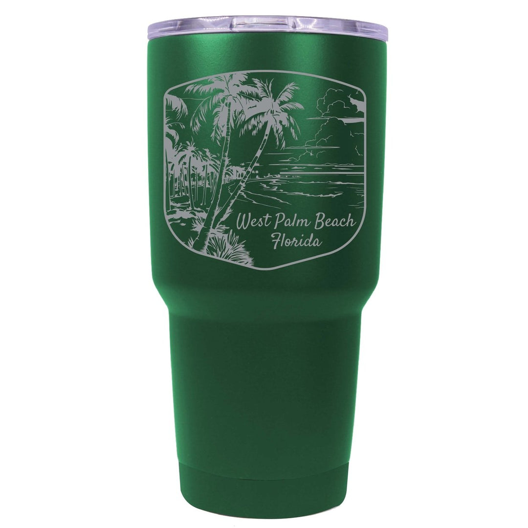 West Palm Beach Souvenir 24 oz Engraved Insulated Stainless Steel Tumbler Image 4