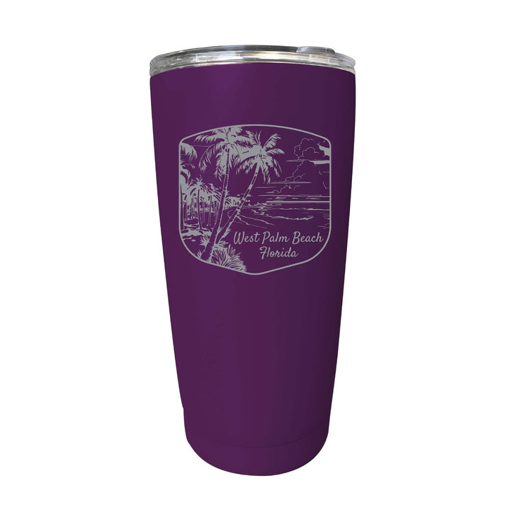 West Palm Beach Souvenir 16 oz Engraved Stainless Steel Insulated Tumbler Image 2