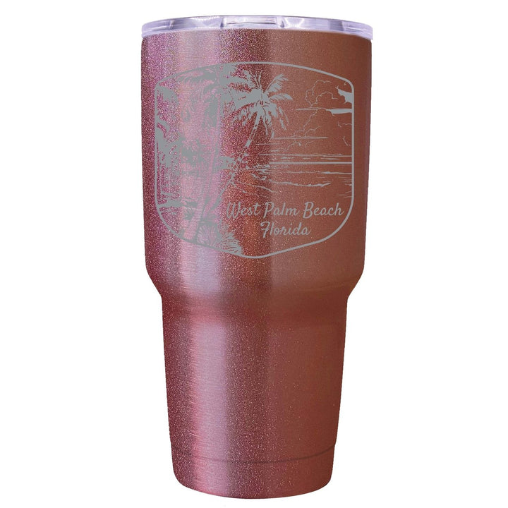 West Palm Beach Souvenir 24 oz Engraved Insulated Stainless Steel Tumbler Image 4