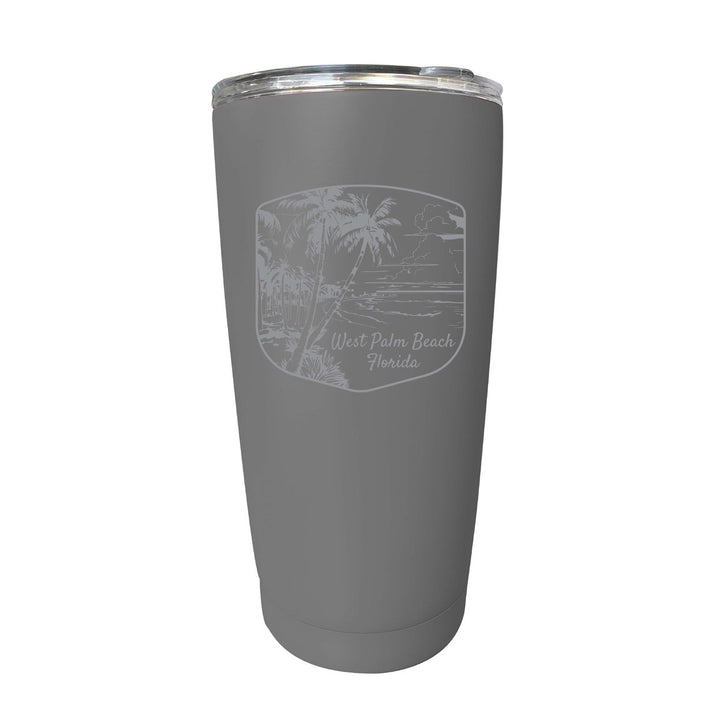 West Palm Beach Souvenir 16 oz Engraved Stainless Steel Insulated Tumbler Image 3