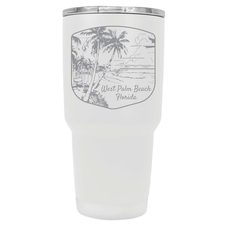 West Palm Beach Souvenir 24 oz Engraved Insulated Stainless Steel Tumbler Image 8