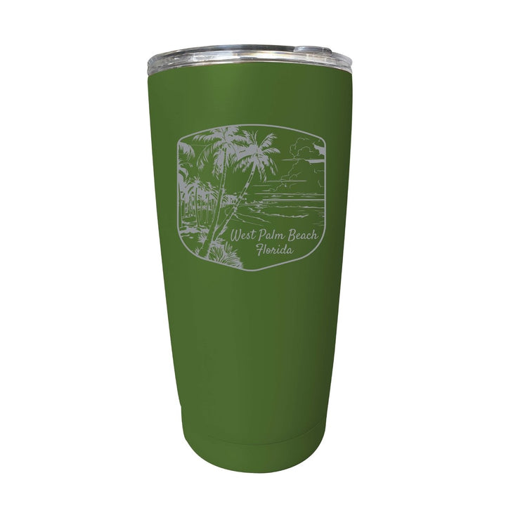 West Palm Beach Souvenir 16 oz Engraved Stainless Steel Insulated Tumbler Image 4