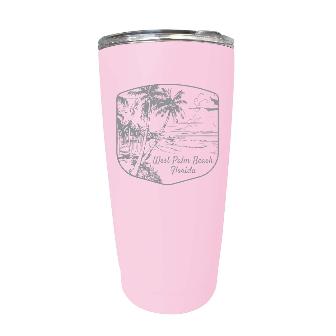 West Palm Beach Souvenir 16 oz Engraved Stainless Steel Insulated Tumbler Image 4