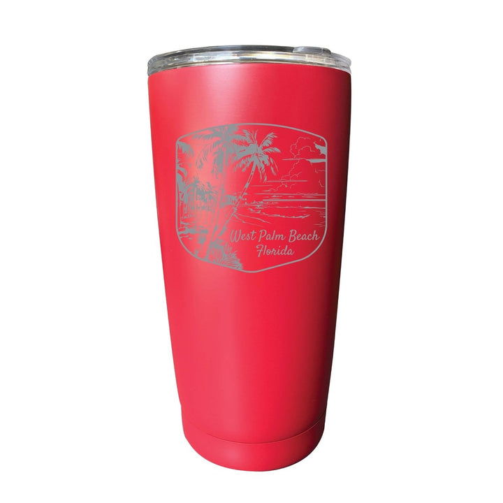 West Palm Beach Souvenir 16 oz Engraved Stainless Steel Insulated Tumbler Image 7