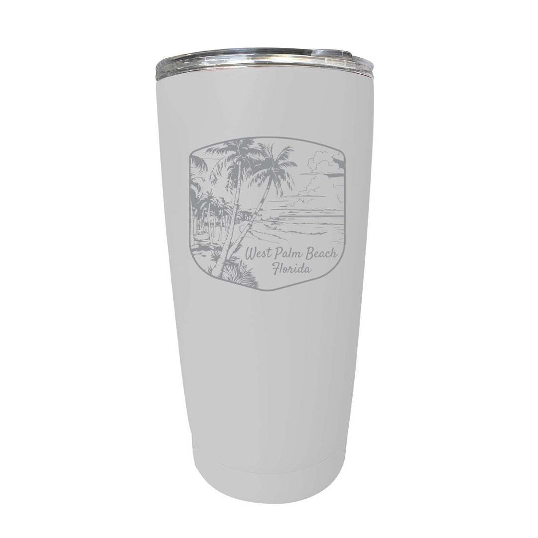 West Palm Beach Souvenir 16 oz Engraved Stainless Steel Insulated Tumbler Image 1