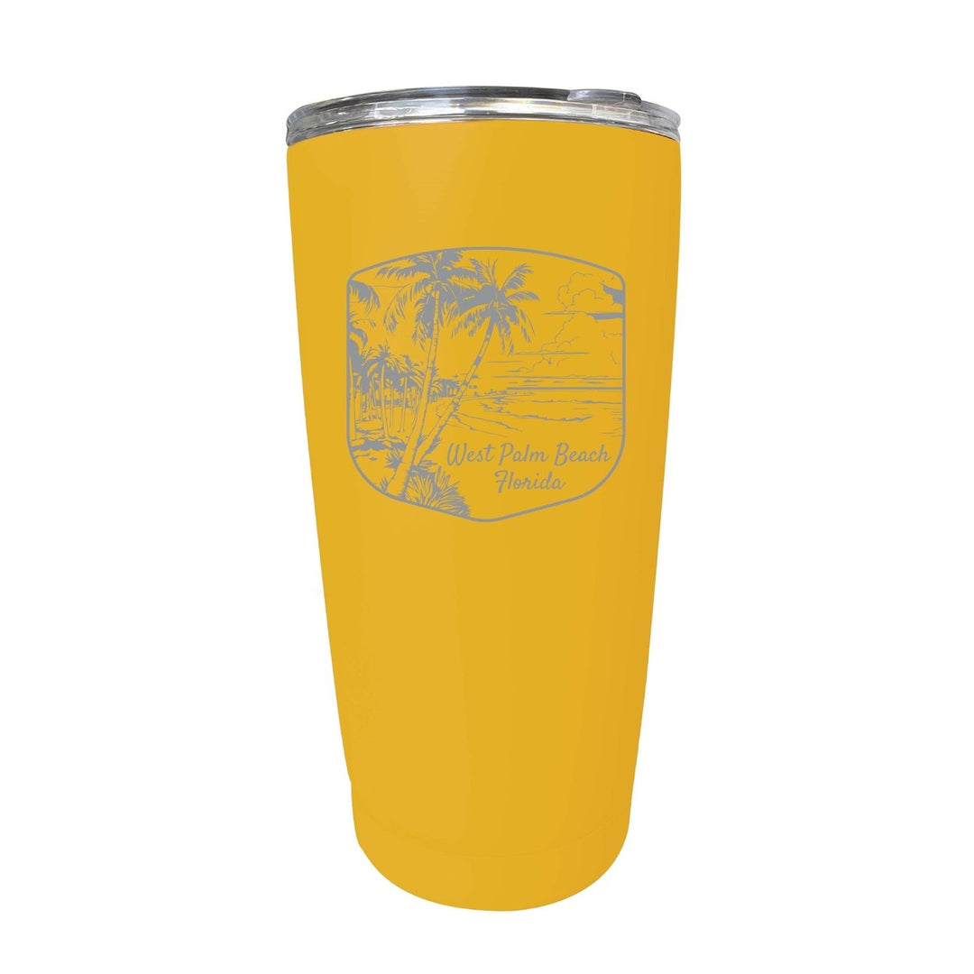 West Palm Beach Souvenir 16 oz Engraved Stainless Steel Insulated Tumbler Image 1