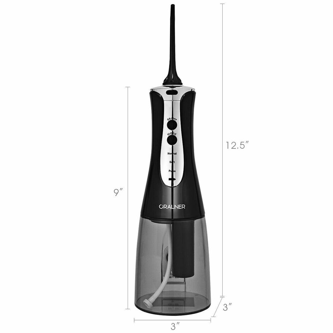 Rechargeable Portable Water Flosser Power Dental Flossers with 2 Nozzle Image 2