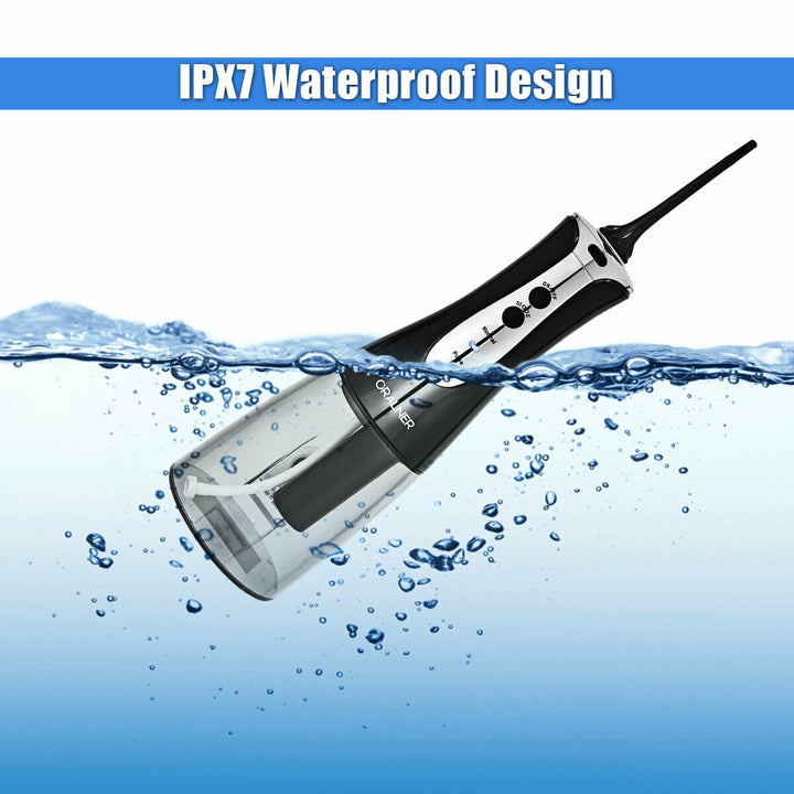 Rechargeable Portable Water Flosser Power Dental Flossers with 2 Nozzle Image 6