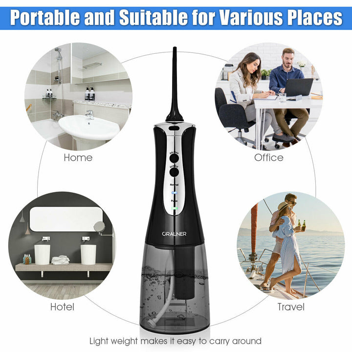 Rechargeable Portable Water Flosser Power Dental Flossers with 2 Nozzle Image 9